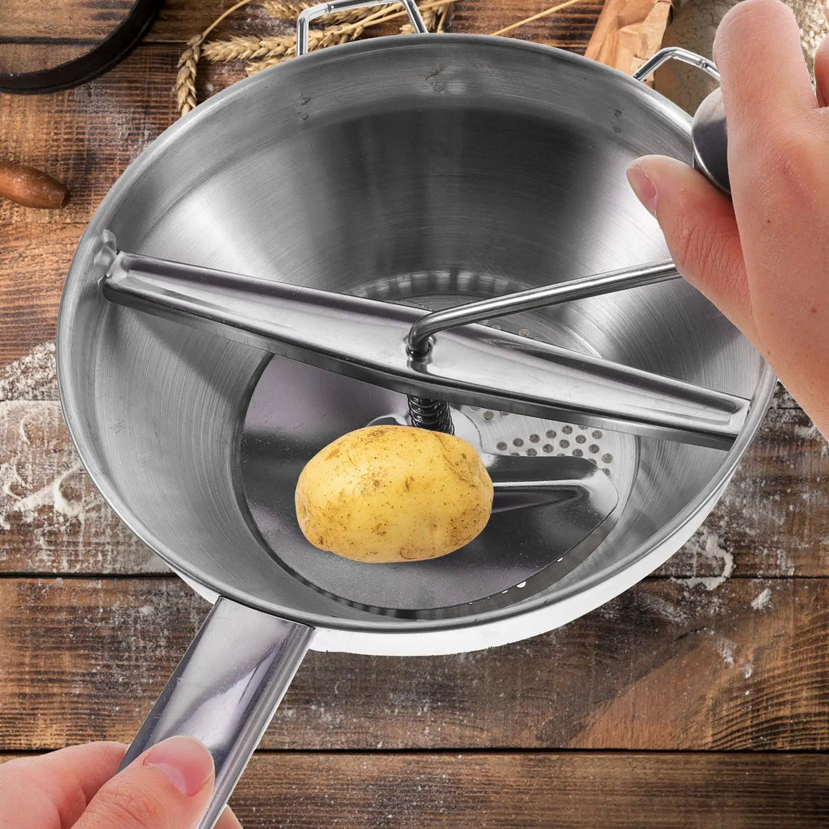 Stainless Steel Potato Masher Manual Potato Ricer Handheld Presser Fruit Juicer Lemon Squeezer Kitchen Tools