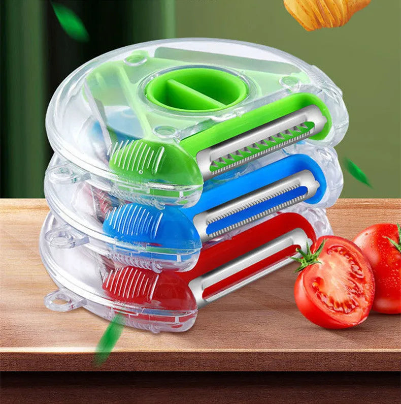 3In1 Multifunction Kitchen Tools Fruit and Vegetable Peeler Vegetable Shredding Tool Stainless Steel Blade Easy To Clean Replace