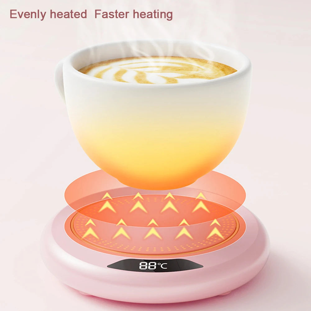 Coffee Mug Warmer Thermostatic Electric Cups Heater 3 Temperature Settings Auto Shut Off Smart Heating Coaster for Home Office