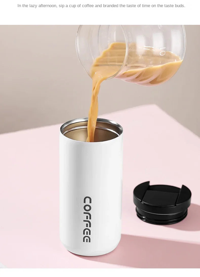 400ML Stainless Steel Coffee Thermos Bottle Thermal Mug Leakproof Car Vacuum Flasks Coffee Cup Travel Portable Insulated Bottles