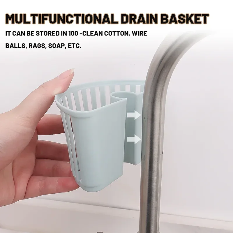 Storage Rack Drain Rack Sink Plastic Hanging Basket Racks Shelf Basket Spout Holder Sponge Storage Kitchen Supplies Faucet Rack