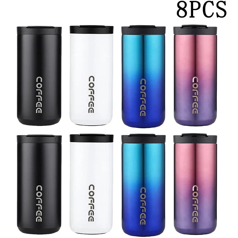 400ML Stainless Steel Coffee Thermos Bottle Thermal Mug Leakproof Car Vacuum Flasks Coffee Cup Travel Portable Insulated Bottles