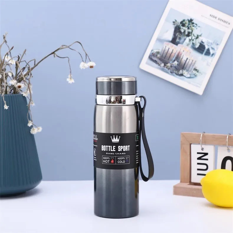 1000ml Thermal Water Bottle Thermos Vacuum Flask Double Stainless Steel Coffee Tea Insulated Cup Leakage-proof for Office