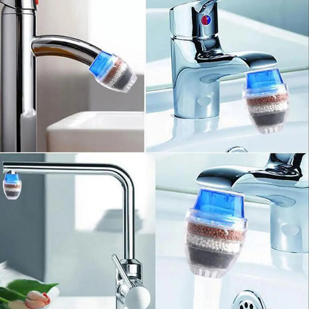 5 Layers Activated Carbon Water Purifier Kitchen Tap Filter Bathroom Faucet Filter Purification Tool for Home Use