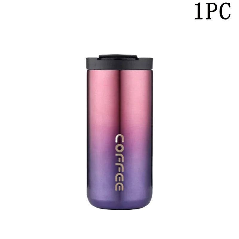 400ML Stainless Steel Coffee Thermos Bottle Thermal Mug Leakproof Car Vacuum Flasks Coffee Cup Travel Portable Insulated Bottles