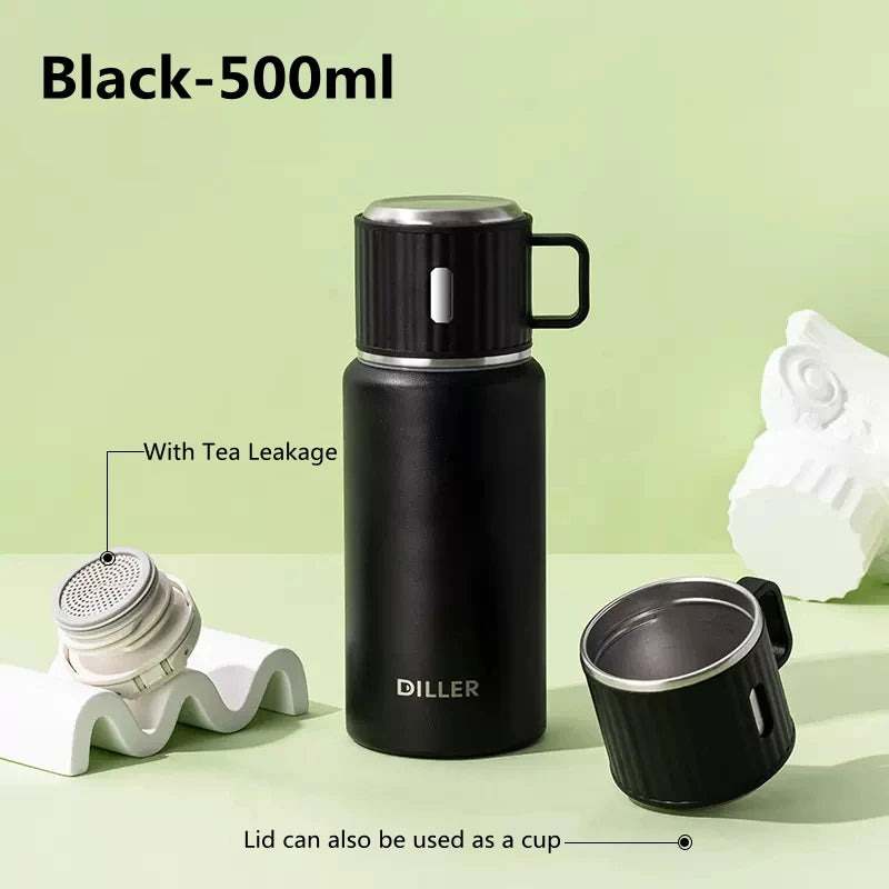 500ml Stainless Steel Thermos Bottle for Hot Coffee Vacuum Thermal Water Bottle Insulated Cup Vacuum Flasks Double Wall Travel