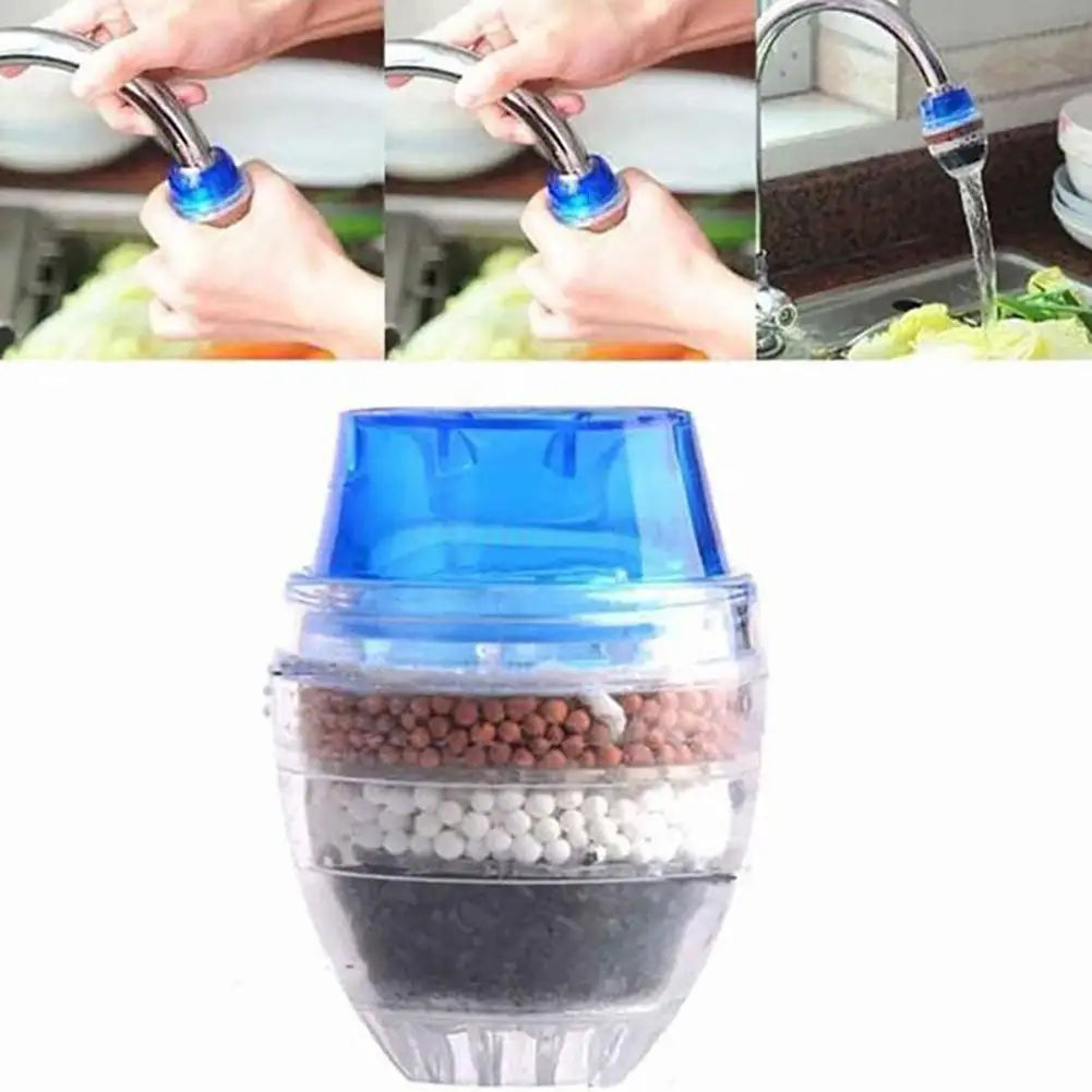 5 Layers Activated Carbon Water Purifier Kitchen Tap Filter Bathroom Faucet Filter Purification Tool for Home Use