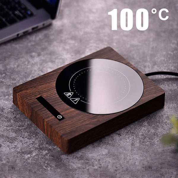 100°C Cup Heater Mug Warmer Hot Tea Makers Automatic Warmer Coaster 5 Gear Temperature Cup Heaters Coffee Milk Tea Heating Pad