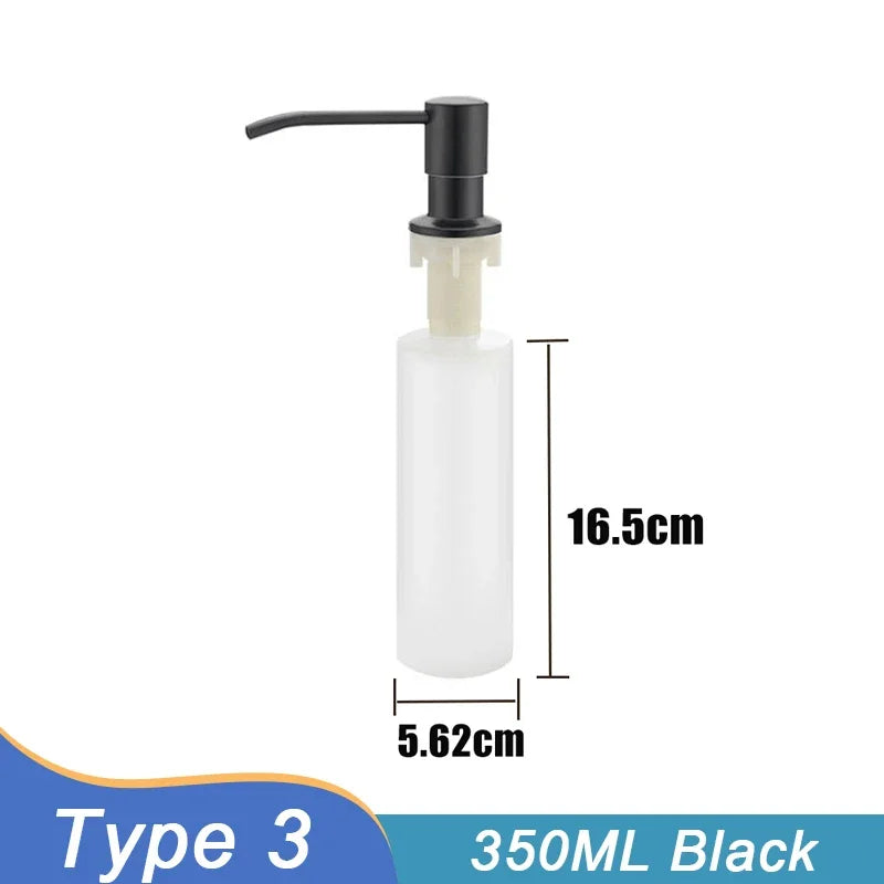 500/350ML Kitchen Sink Liquid Soap Dispenser Pump Stainless Steel Liquid Soap Bottle Sink Hand Pressure Soap Dispenser Bottle