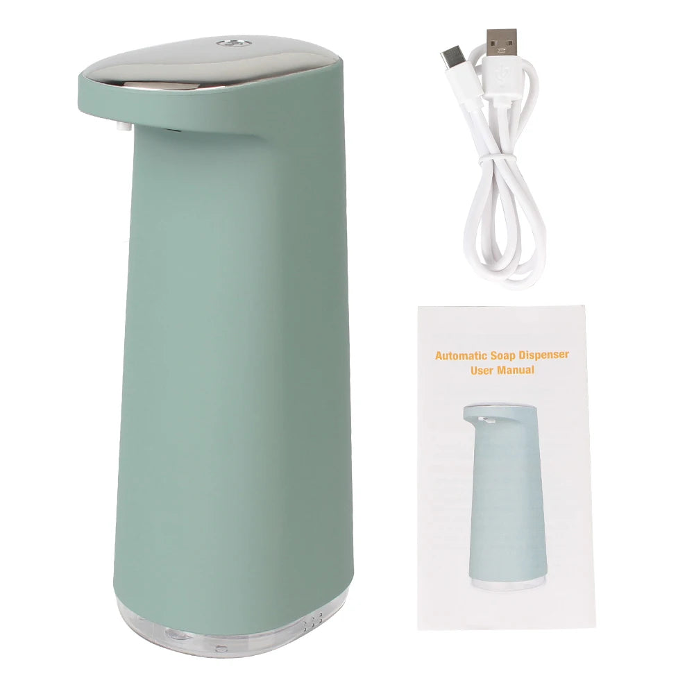 450ML Foam Liquid Soap Dispenser Hand Free USB Rechargeable Portable Touchless Automatic Foaming For Bathroom Kitchen