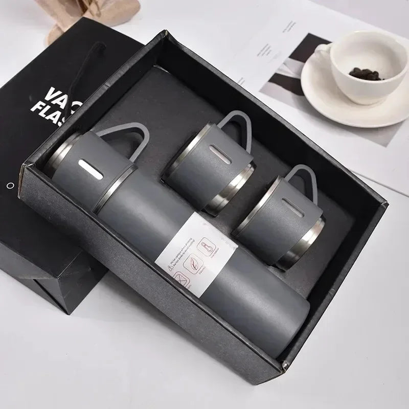 Portable 304 Stainless Steel Vacuum Insulated Bottle Gift Set Office Business Style Coffee Mug Thermos Bottle Flask Carafe