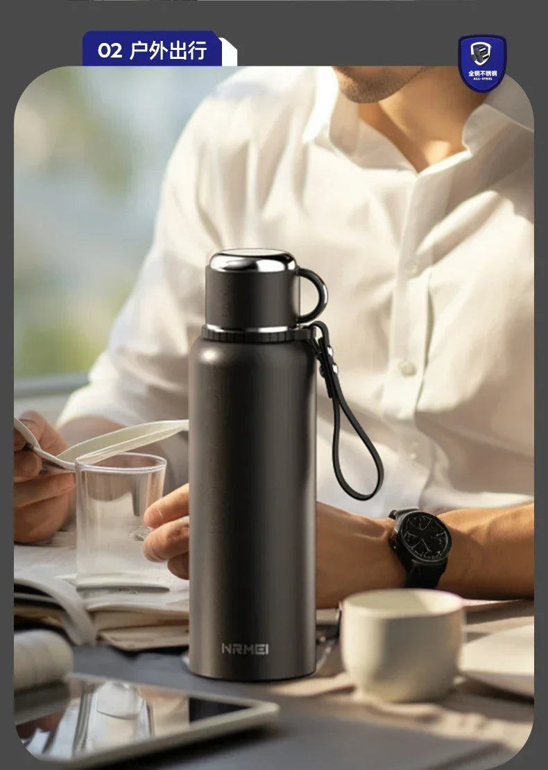 Stainless Steel Vacuum Thermos Portable High Appearance Large Capacity for Hot Coffee Vacuum Thermal Water Bottle Insulated Cup