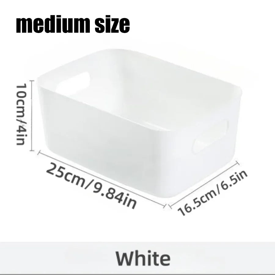 Household drawer plastic storage desktop storage box cosmetics, groceries, snacks storage basket kitchen storage box