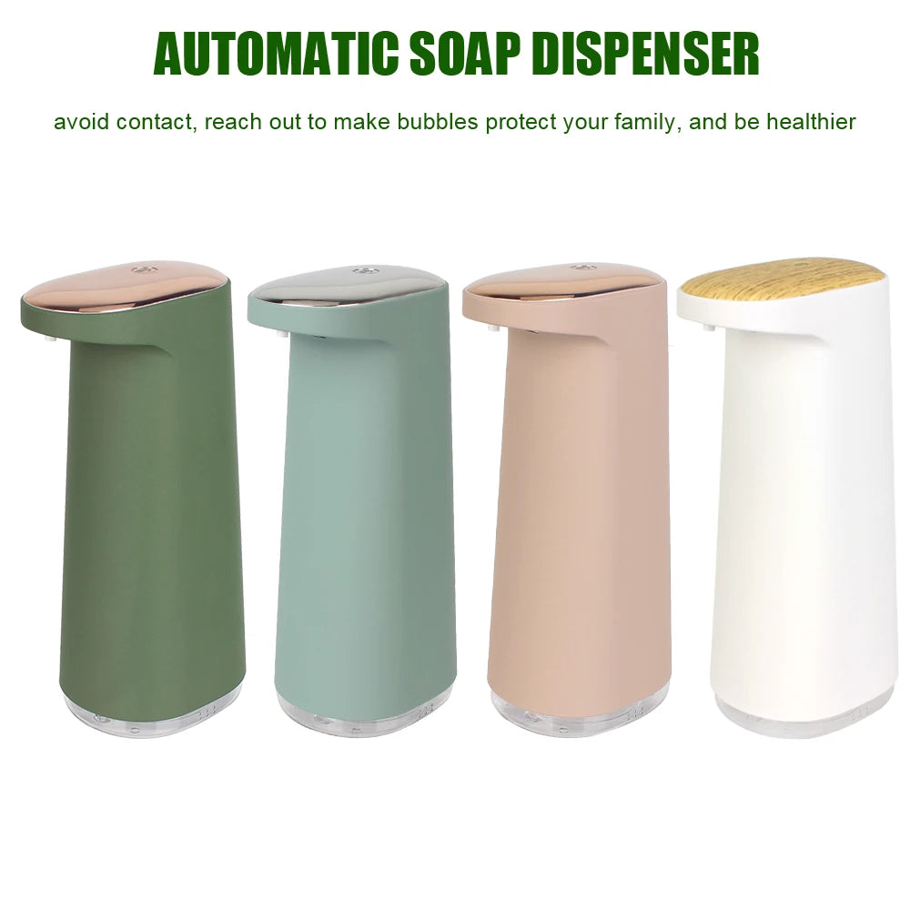 450ML Foam Liquid Soap Dispenser Hand Free USB Rechargeable Portable Touchless Automatic Foaming For Bathroom Kitchen