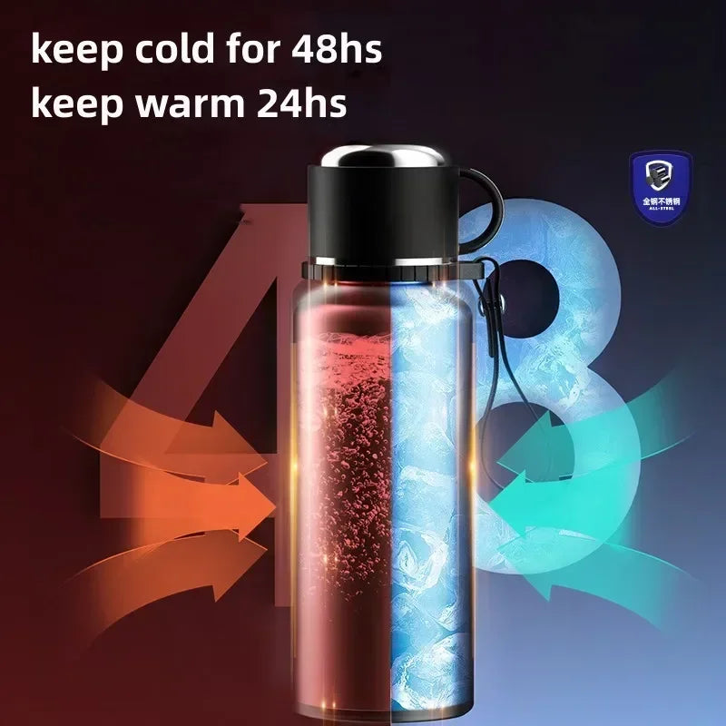 Stainless Steel Vacuum Thermos Portable High Appearance Large Capacity for Hot Coffee Vacuum Thermal Water Bottle Insulated Cup