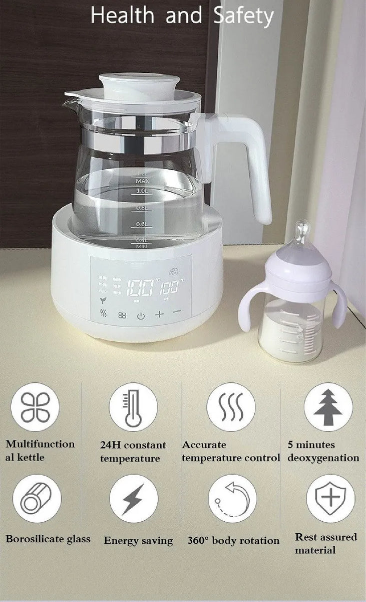 1.2L Infant Thermostatic Milk Regulator Baby Kettle Keep Warm 24 Hours Hot Water Smart Insulation Pot Milk Powder Warmer