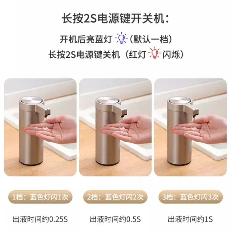 304 Stainless Automatic Liquid Soap Dispensers Steel Kitchen Metal Lotion Bottle Touchless Induction Sensor Bathroom Accessories