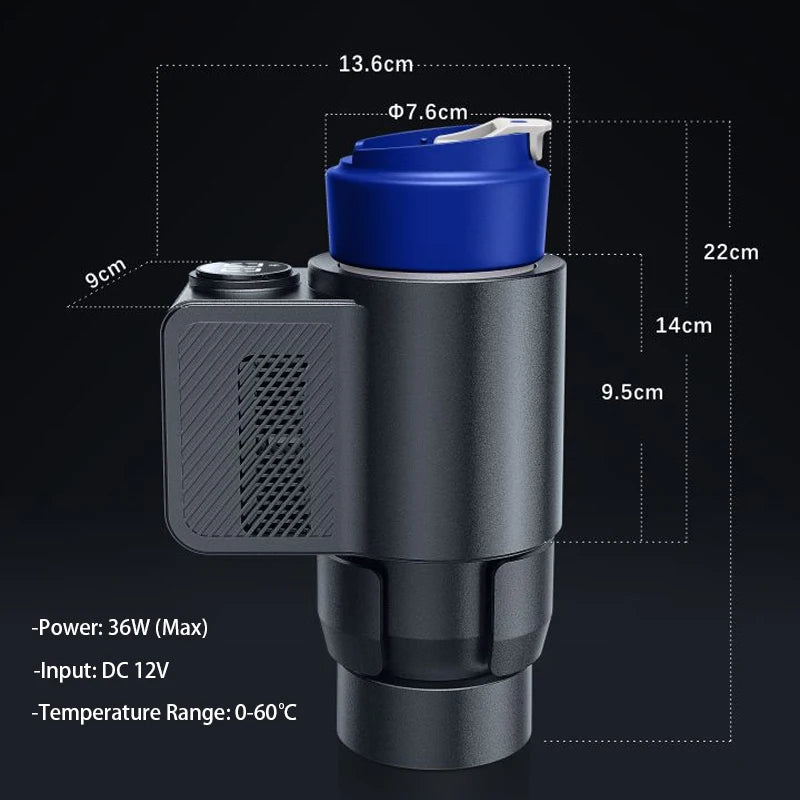 2-in-1 Electric Cooling Heating Cup Beverage Coffee Mug Warmer Cooler Mini Smart Car Refrigerator for Milk Drinks Thermos Cup