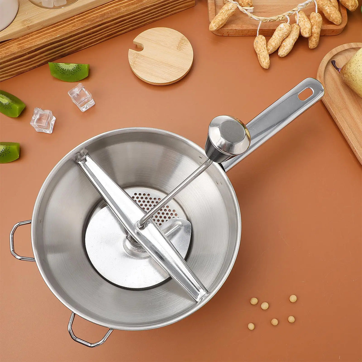 Stainless Steel Potato Masher Manual Potato Ricer Handheld Presser Fruit Juicer Lemon Squeezer Kitchen Tools