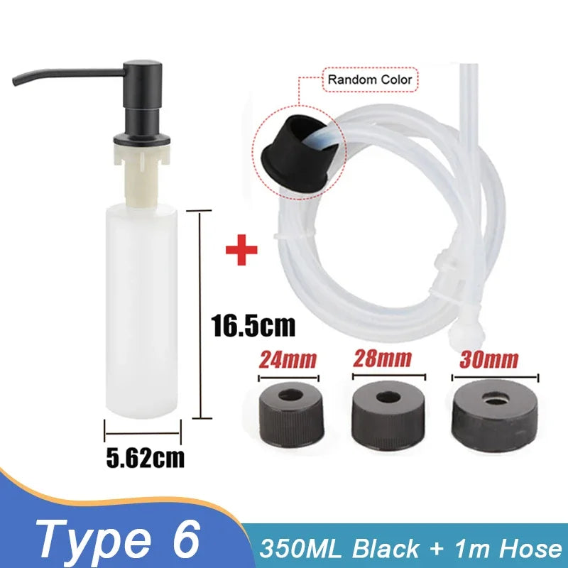 500/350ML Kitchen Sink Liquid Soap Dispenser Pump Stainless Steel Liquid Soap Bottle Sink Hand Pressure Soap Dispenser Bottle