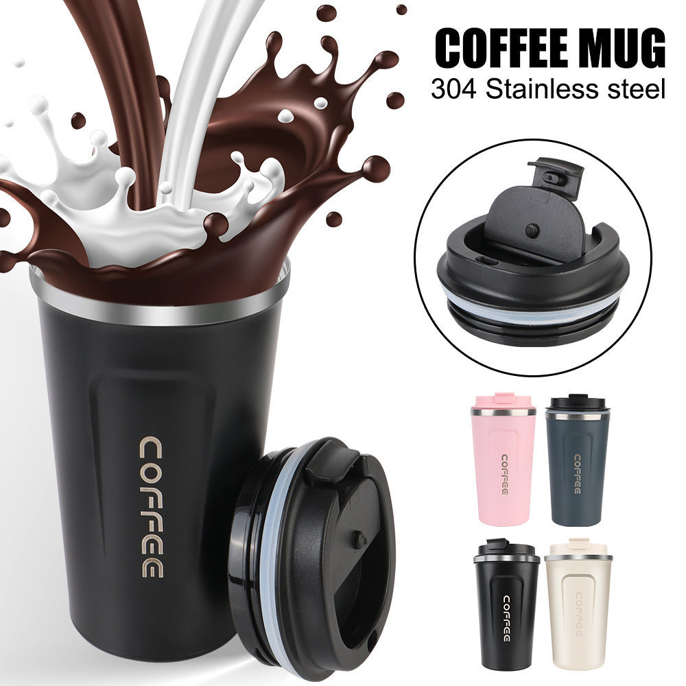 Double Stainless Steel Car Thermos Mug Coffee Mug Thermo Cafe 380/510ML for Tea Water Coffee Leak_Proof Travel Thermo Cup